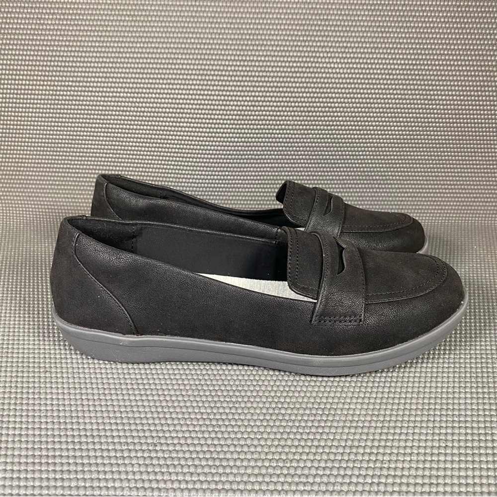 Clarks 'Ayla Form' Casual Fabric Slip On Shoes Women’s US 8.5 EU 39.5 Wide Black